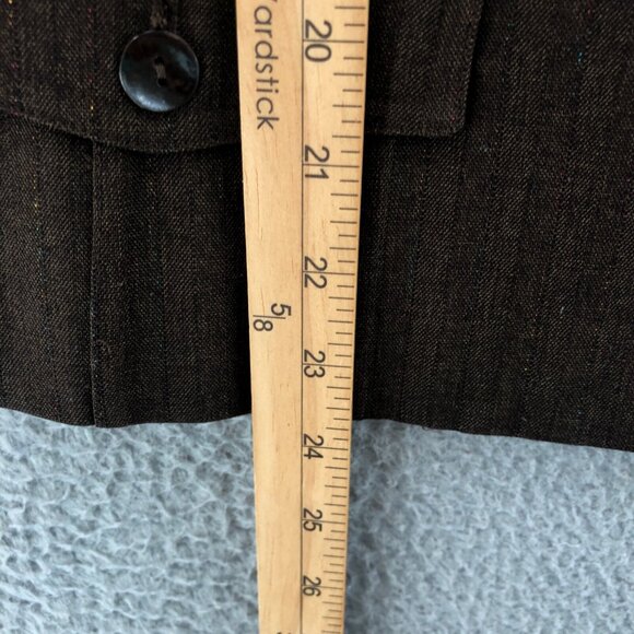 Chicos Blazer Womens 0 US Small Brown Glitter Mandarin Collar French Pocket Work - Picture 9 of 10